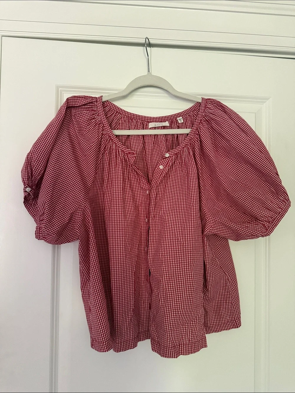 Doen June Blouse Red (not Mulberry)// Like New Sz M